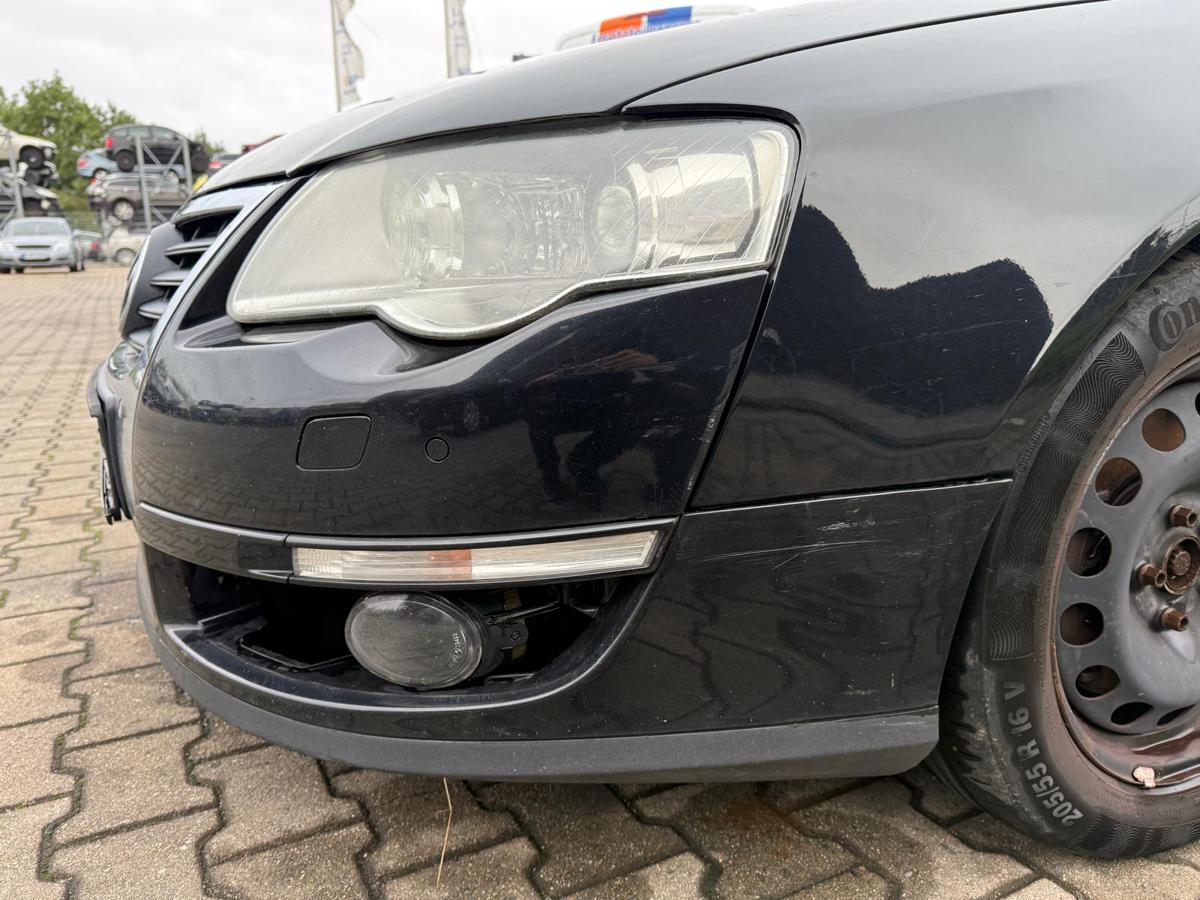 VW Passat 3C BJ10 original Stoßstange Stoßfänger vorn LC9X Deep Black Perl